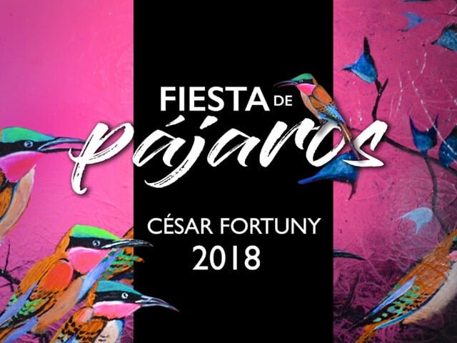 INVITACION PORTADA GALERIA - Fiesta de Pájaros de César Fortuny